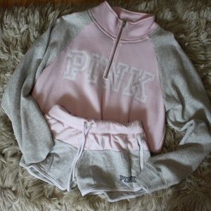 victoria's Secret Pink Sweatshirt and Short Set